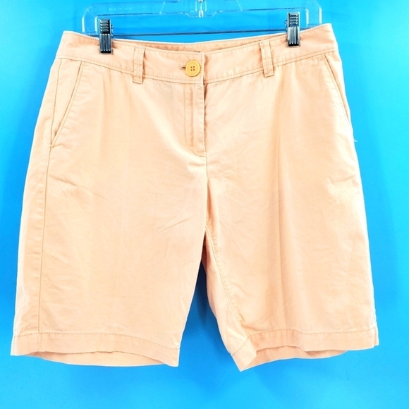 Ann Taylor Loft peach cotton bermuda shorts 6 - Picture 1 of 9